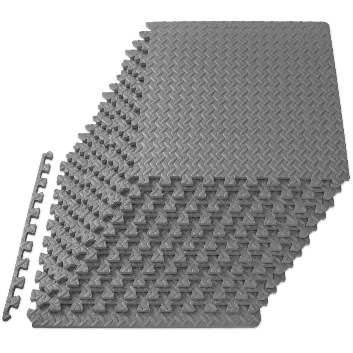 tapis sol modulable tapis eva 60x60cm 10mm epais noir texture geometrique moderne connecteurs
