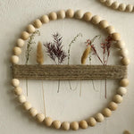 décoration murale bohème bois fleurs séchées jute rustique naturelle chambre