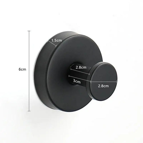 porte serviettes adhésif mural sans perçage argenté doré noir moderne silicone rond lisse