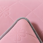 taies d'oreiller cooling polyester respirant moderne rose clair motif carrés washable soft lit maison
