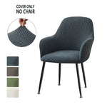 couverture chaise moderne vert olive rayures horizontales élasthanne polyester salle manger fauteuil