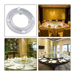 anneau table argenté moderne adhésif diamètre 16 pouces lisse opaque métal cuisine