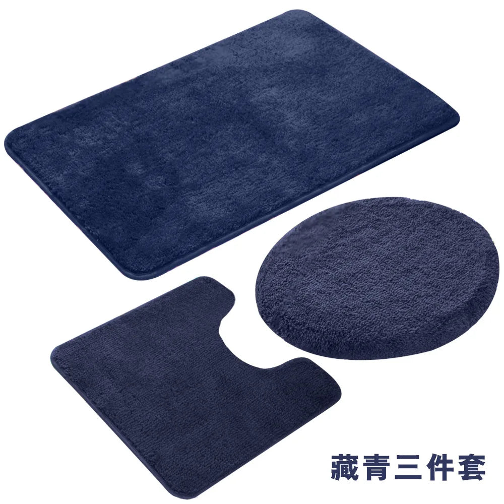 tapis bain moderne gris bleu beige rouge anti dérapant velours salle bain