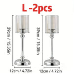 bougeoirs or transparents classiques supports bougies mariage fêtes tables