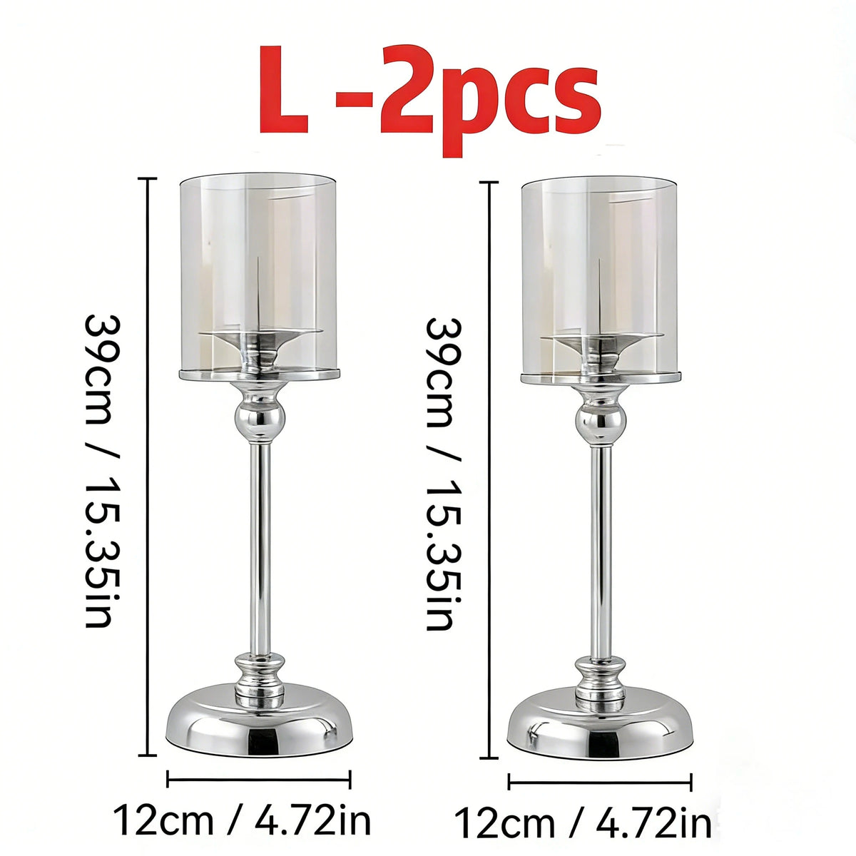 bougeoirs or transparents classiques supports bougies mariage fêtes tables