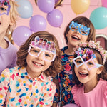 décoration anniversaire pop moderne happy birthday banner galets gobelets serviettes transparentes adhésives multicolores festives