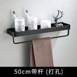 étagère murale salle bain blanche aluminium porte serviette porte brosse dents