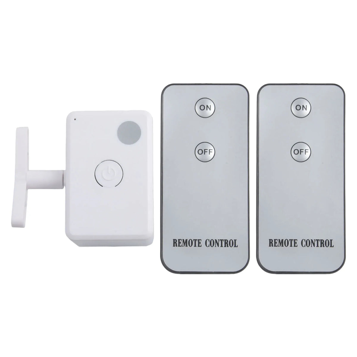 interrupteur distance sans fil moderne deux télécommandes contrôle éclairage blanc gris clair