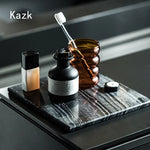plateau marbre noir blanc moderne plateau rangement marbre naturel salle bain accessoires