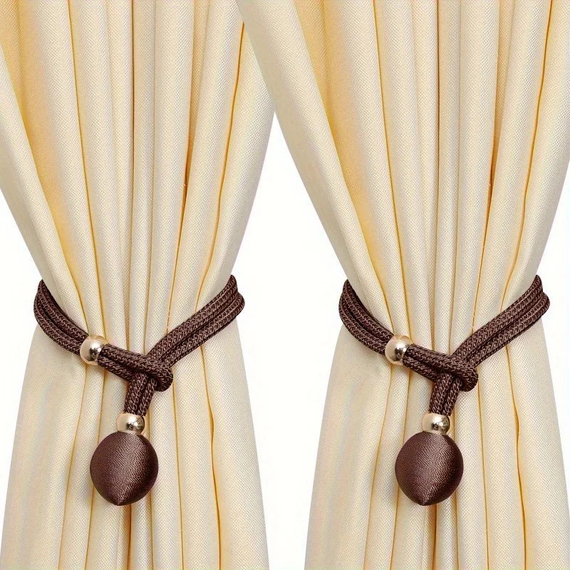 attaches rideaux décoratives polyester tressure élégantes couleurs variées fixations rideaux elastiques