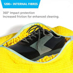 sac chaussures jaune bleu clair polyestère moderne réutilisable imperméable zip cordon chaussure nettoyage profond