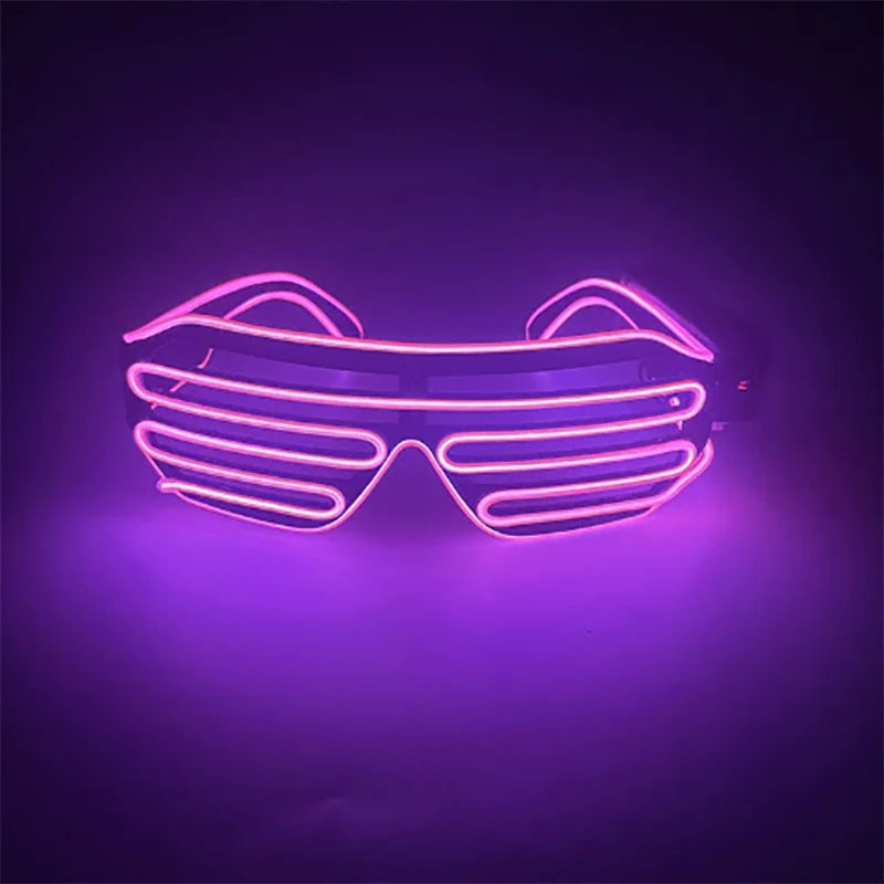 lunettes lumineuses multicolores stripes horizontales moderne occasion fête Halloween Nouvel An discothèque
