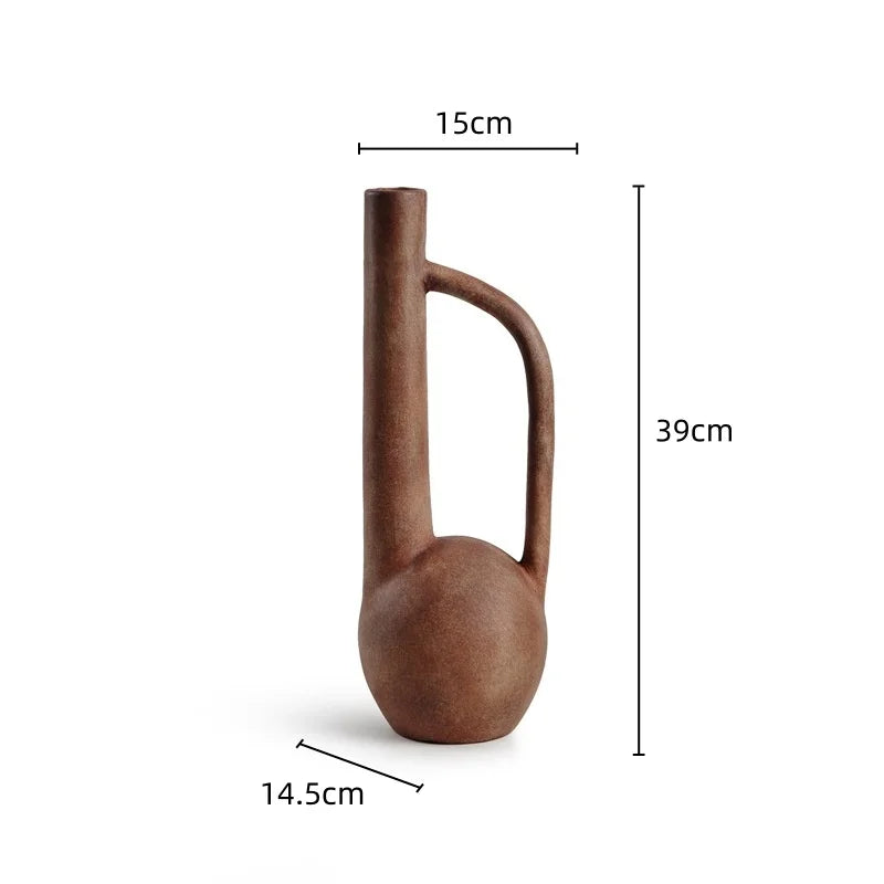 vase moderne céramique beige marron texture naturelle minimaliste décoration maison