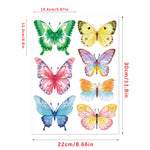 sticker mural papillons multicolores artiste adhésif décoration chambre enfants pvc 22x30cm