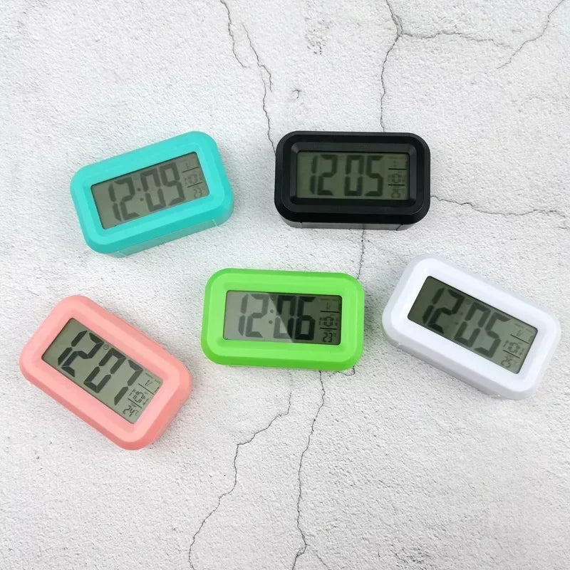 horloge numérique moderne rétroéclairée led quartz blanc noir vert rose bleu lcd