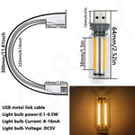 ampoule led usb flexible transparente moderne décoration intérieure multiple couleurs adaptable lumière nocturne rechargeable