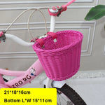 panier vélo tressé violet rose noir beige blanc traditionnel fixé ceinture