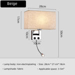 lampe murale moderne LED beige tissu fixée mur éclairage chambre salle manger