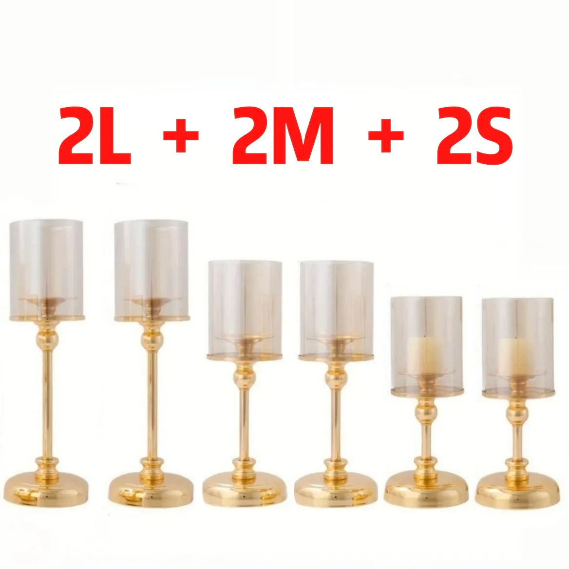 bougeoirs or transparents classiques supports bougies mariage fêtes tables