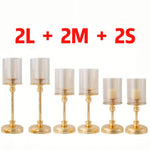 bougeoirs or transparents classiques supports bougies mariage fêtes tables