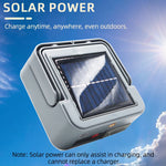 lampe solaire rechargeable led orange gris moderne compact aimantée type usburgence