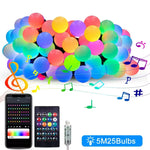guirlande lumineuse led multicolore 10m 50 ampoules 5v ip44 moderne télécommande usb