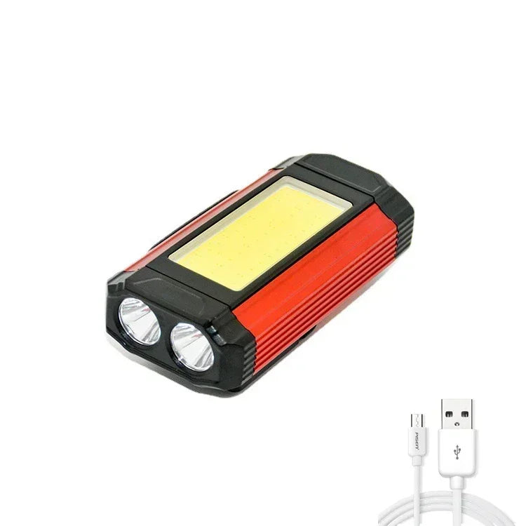 lampe travail rechargeable led usb clips magnétiques étanche modes lumière portable camping