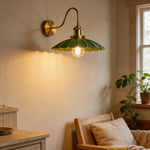 lampe murale vintage or plissée industrielle éclairage chambre entrée salle bains étude 25cm 12cm