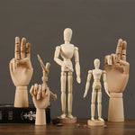 mannequins articulés bois naturel clair classique minimaliste pieds mains tringles