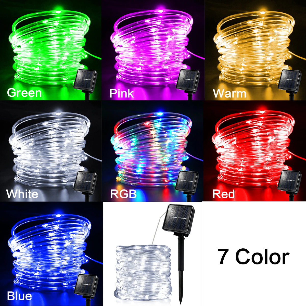 guirlande lumineuse solaire extérieure étanche led jardin terrasse décoration Noël arbre pelouse moderne transparente