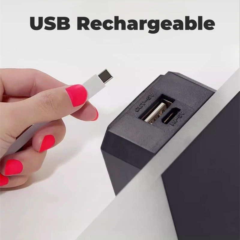 applique murale led moderne aimant blanc noir 6000k 3000k usb rechargeable