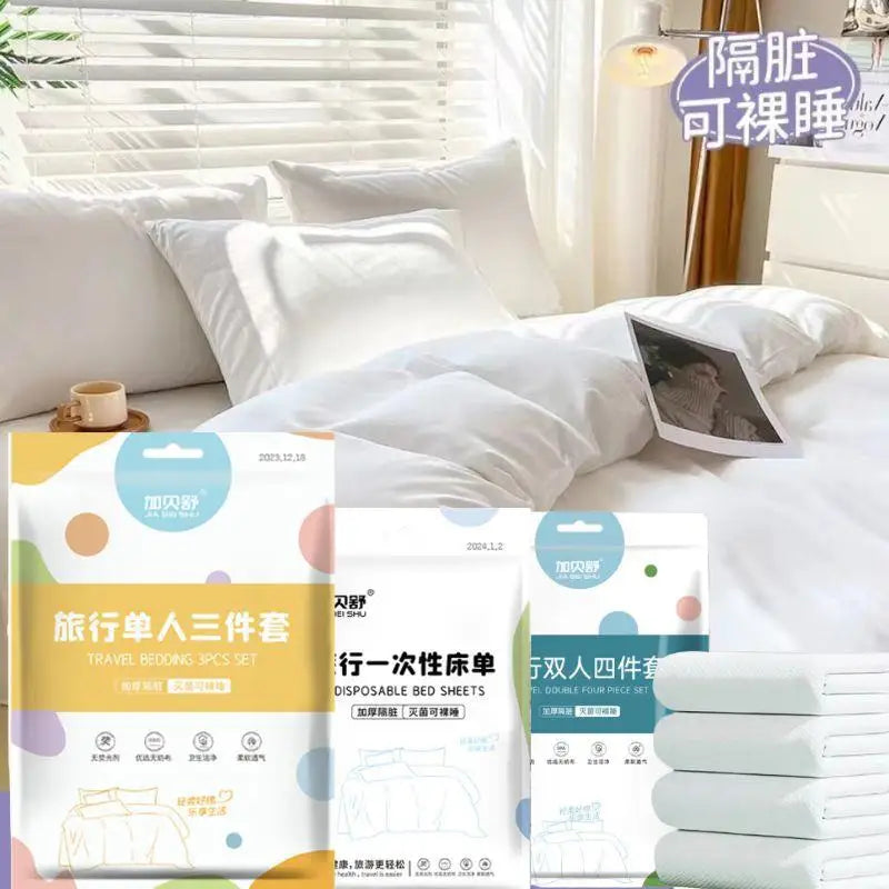 draps lit jetables blancs moderne pièces literie élastique taies d'oreiller