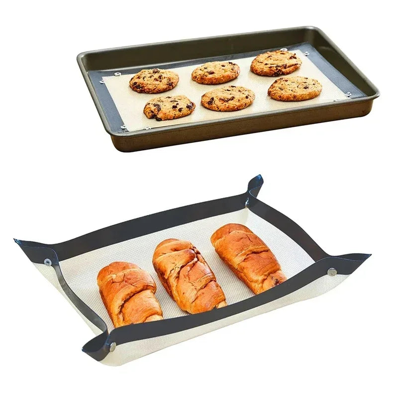 tapis cuisson silicone matelas beig noir texture tissée boucles haute température antiadhésif moderne