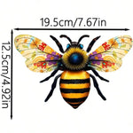 sculpture abeille métal couleur noir jaune artisanal extérieur intérieur motifs floraux papillon