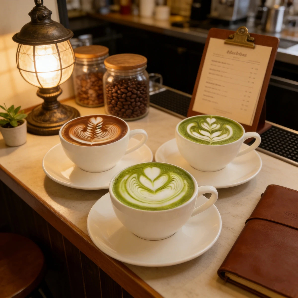 tasses blancs motifs latte art cœur feuille moderne soucoupe anniversaireDecoration deco patisserie