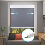 Rail latéral aluminium blanc pour store occultant sur fenêtre