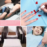 serviettes jetables rose violet blanc rayées modernes manucure outils scies taille grande