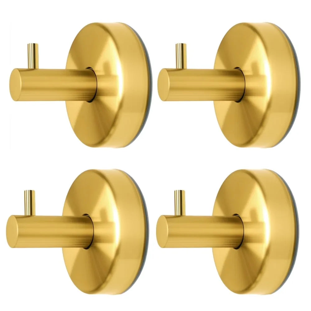 crochet mural doré moderne adhésif 4pcs acier inoxydable salle bain support serviettes peignoirs