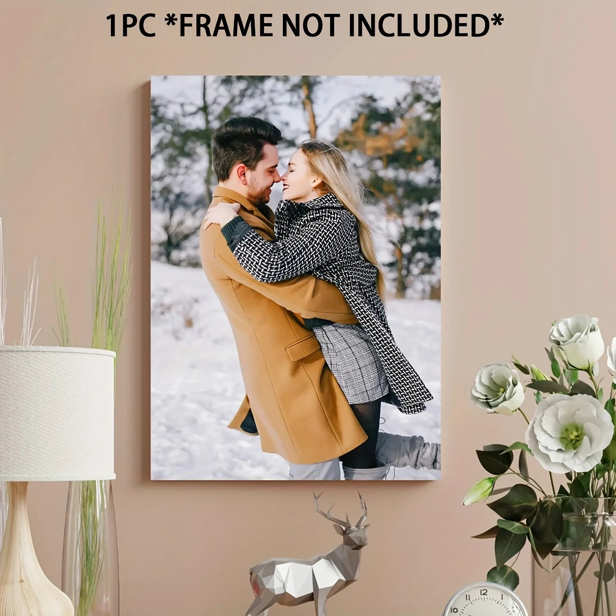 affiche personnalisable rectangulaire portrait texte imprimé fond uni minimaliste moderne