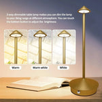 lampe table rechargeable usb blanc noir doré marron moderne minimaliste tactile ajustement luminosité