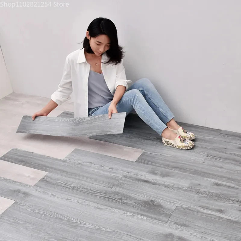 autocollant sol bois naturel moderne protection adhésif marron gris beige