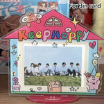 cadre photo acrylique transparent support carte kpop décor disque vinyle écouteurs coréen moderne