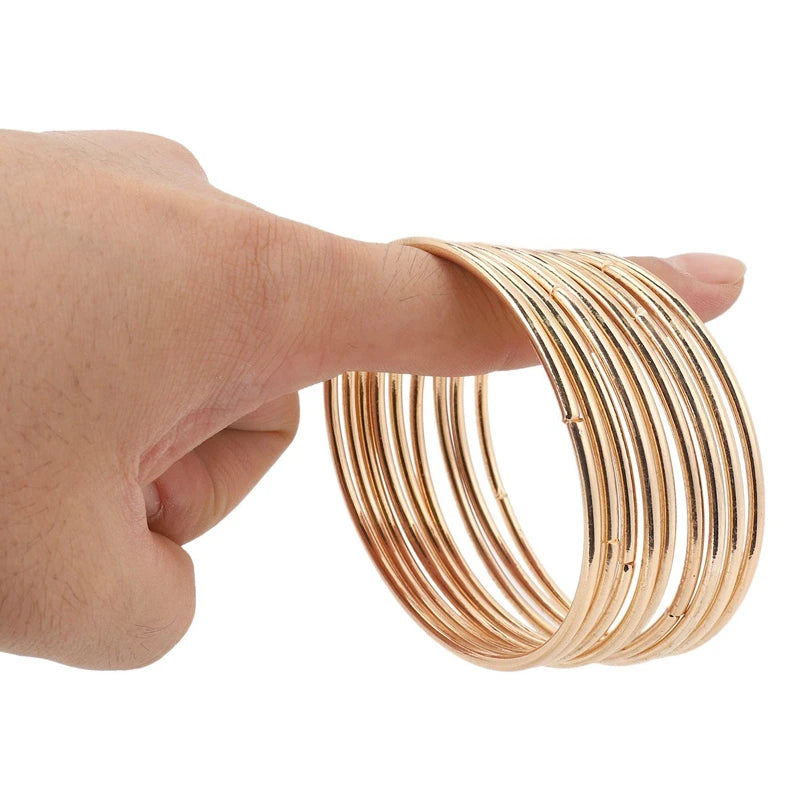 bracelets métal doré lisses minimalistes pack 100 unités opaques métal doré