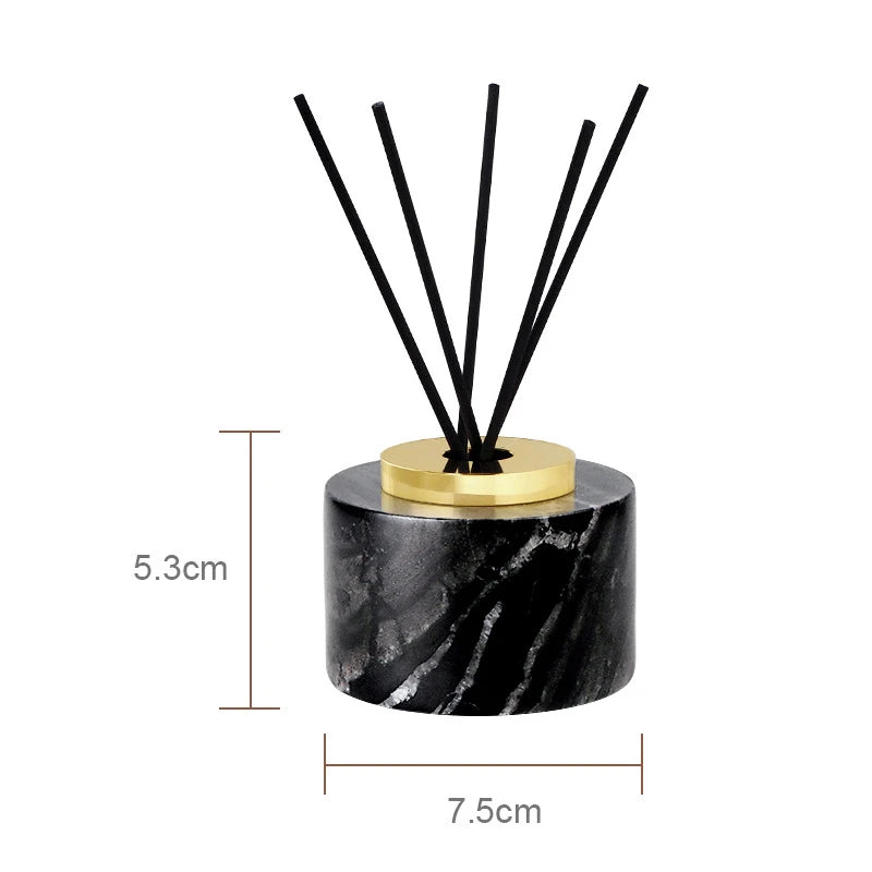 ensemble accessoires salle bain marbre noir rangement brosse dents dentifrice moderne luxe