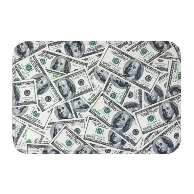 tapis vert moderne billets dollars antidérapant imperméable usage extérieur intérieur porte sol