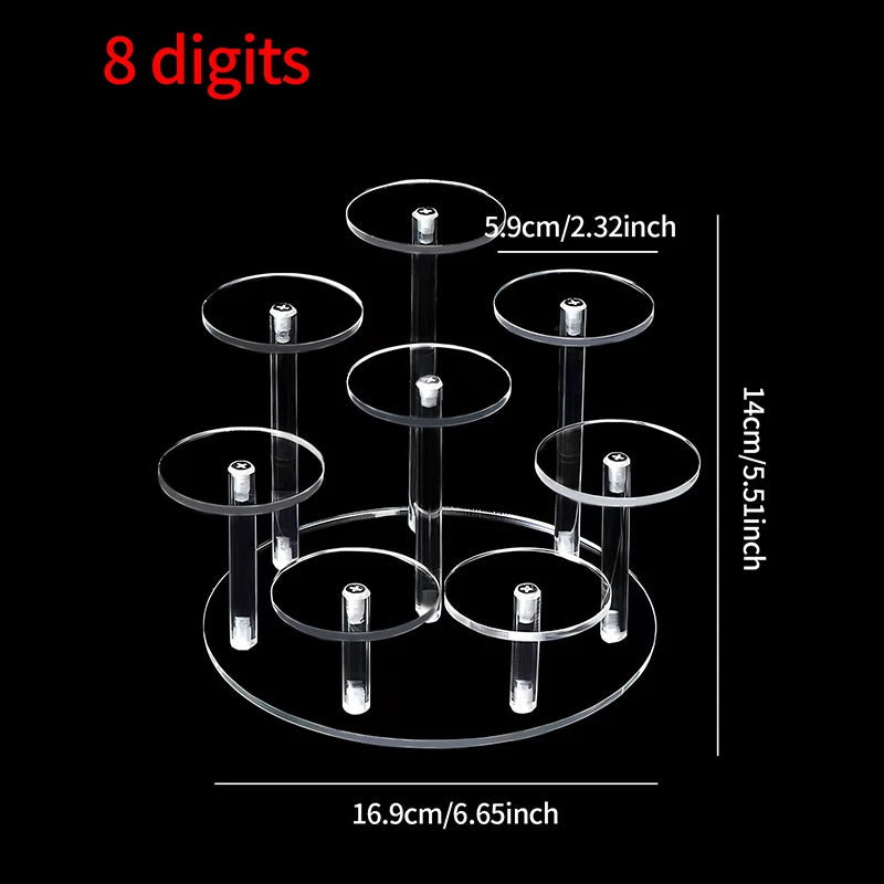 présentoir transparent moderne adhésif support rond supports circulaires figurines bouteilles vernis