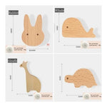 porte clés mural animal bois naturel minimaliste adhésif vis simple modernité chambre enfantDecorationMurale
