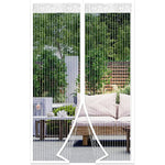 rideau porte anti insectes blanc maille fine aimants puissants mains libres ventilation moderne chambre