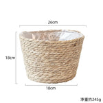 paniers corde tressée rustique paniers jardinière fleur plante verte naturel pastorale