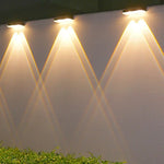 applique murale solaire moderne noire lumières led ip65 étanche cale